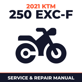 2021 KTM 250 EXC-F Service and Repair Manual - motorcycle workshop manual cover