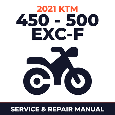 2021 KTM 450 - 500 EXC-F Service and Repair Manual - motorcycle workshop manual cover