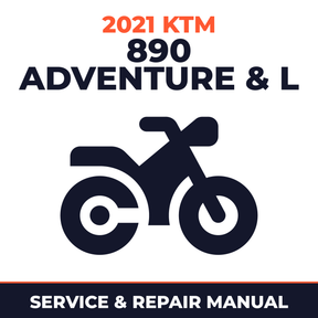 2021 KTM 890 Adventure & L Service and Repair Manual - motorcycle workshop manual cover