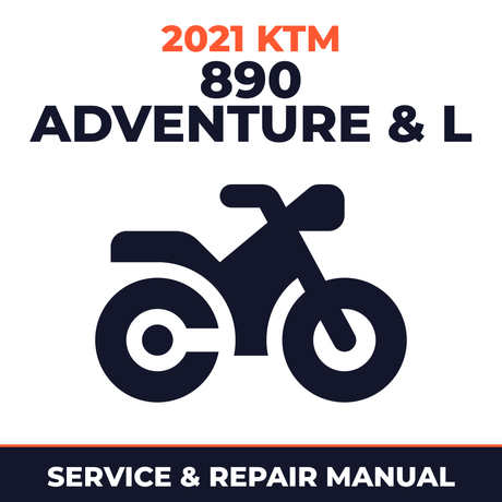 2021 KTM 890 Adventure & L Service and Repair Manual - motorcycle workshop manual cover