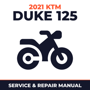 2021 KTM Duke 125 Service and Repair Manual - motorcycle workshop manual cover