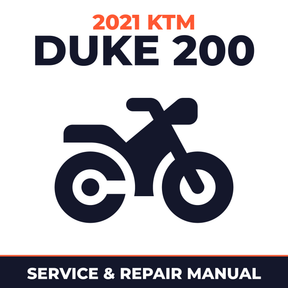 2021 KTM Duke 200 Service and Repair Manual - motorcycle workshop manual cover