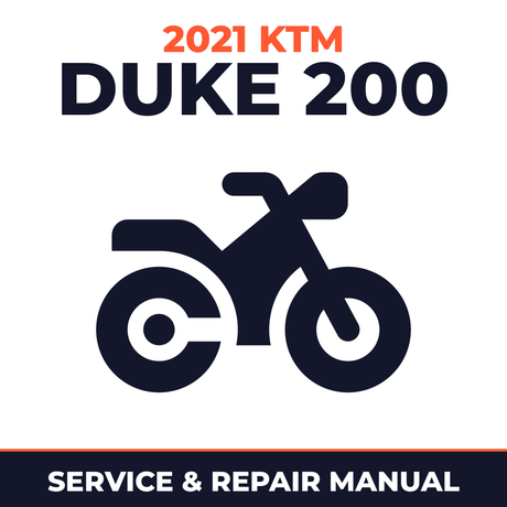 2021 KTM Duke 200 Service and Repair Manual - motorcycle workshop manual cover