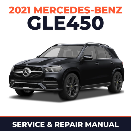 2021 Mercedes-Benz GLE450 service and repair manual cover with vehicle photo