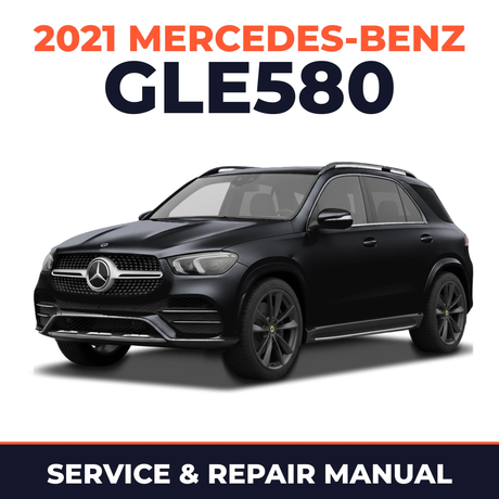 2021 Mercedes-Benz GLE580 service and repair manual cover with vehicle photo
