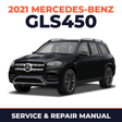 2021 Mercedes-Benz GLS450 service and repair manual cover with vehicle photo
