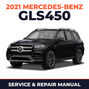 2021 Mercedes-Benz GLS450 service and repair manual cover with vehicle photo
