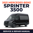 2021 Mercedes-Benz Sprinter 3500 service and repair manual cover with vehicle photo