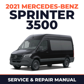 2021 Mercedes-Benz Sprinter 3500 service and repair manual cover with vehicle photo