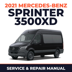 2021 Mercedes-Benz Sprinter 3500XD service and repair manual cover with vehicle photo