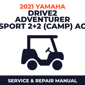 2021 Yamaha DRIVE2 ADVENTURER SPORT 2+2 (CAMP) AC Service and Repair Manual - golf car workshop manual cover