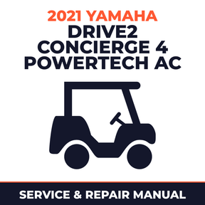 2021 Yamaha DRIVE2 CONCIERGE 4 POWERTECH AC Service and Repair Manual - golf car workshop manual cover