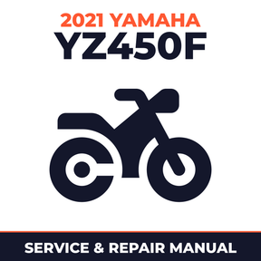 2021 Yamaha YZ450F Service and Repair Manual - motorcycle workshop manual cover