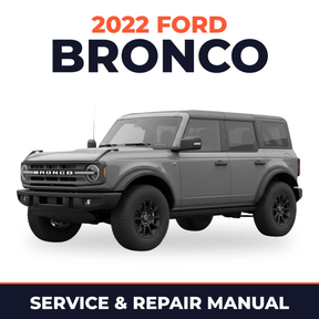 2022 Ford Bronco service and repair manual cover with vehicle photo