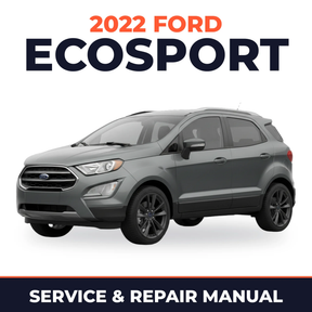 2022 Ford EcoSport service and repair manual cover with vehicle photo