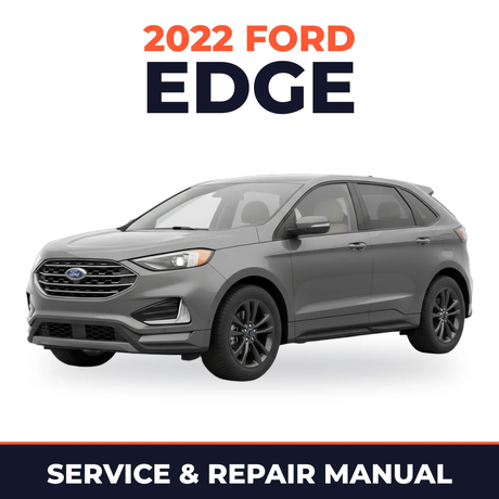 2022 Ford Edge service and repair manual cover with vehicle photo