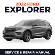 2022 Ford Explorer service and repair manual cover with vehicle photo