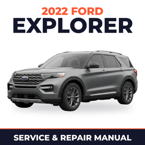 2022 Ford Explorer service and repair manual cover with vehicle photo