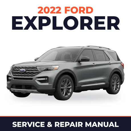 2022 Ford Explorer service and repair manual cover with vehicle photo