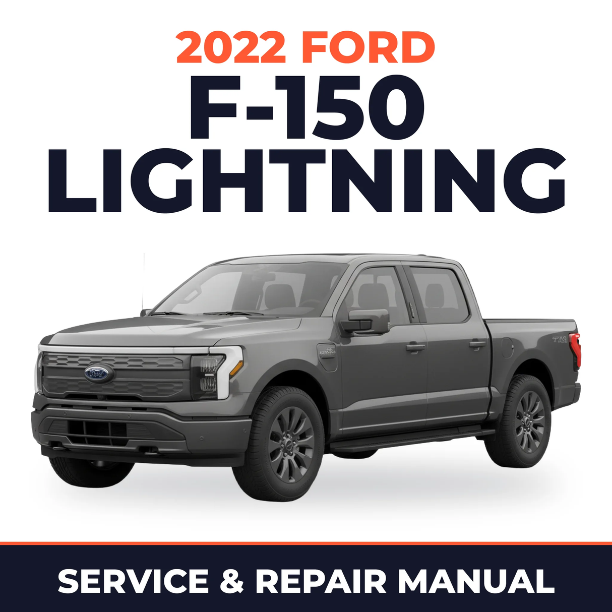 2022 Ford F-150 Lightning service and repair manual cover with vehicle photo