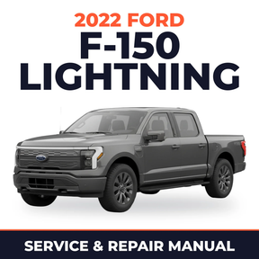 2022 Ford F-150 Lightning service and repair manual cover with vehicle photo