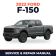 2022 Ford F-150 service and repair manual cover with vehicle photo