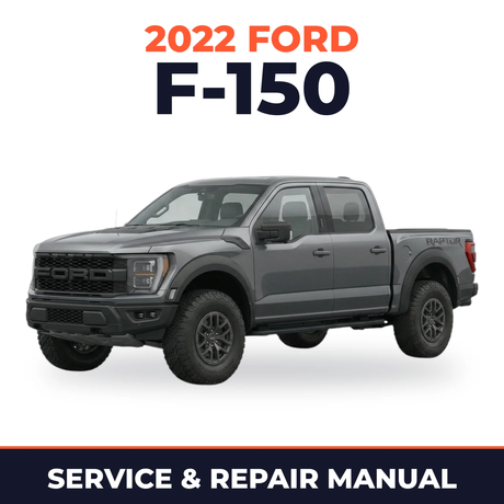 2022 Ford F-150 service and repair manual cover with vehicle photo