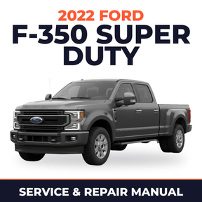 2022 Ford F-350 Super Duty service and repair manual cover with vehicle photo