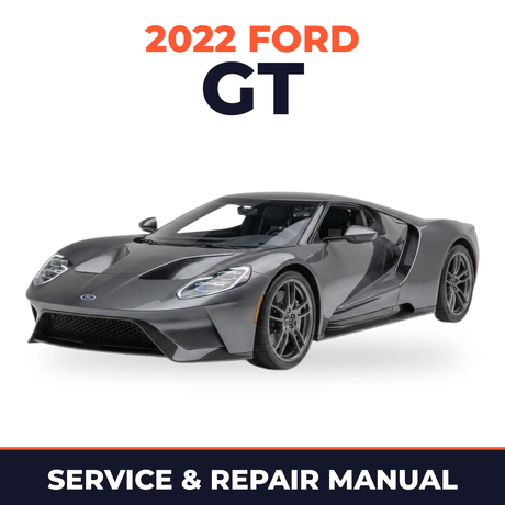 2022 Ford GT service and repair manual cover with vehicle photo
