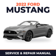 2022 Ford Mustang service and repair manual cover with vehicle photo