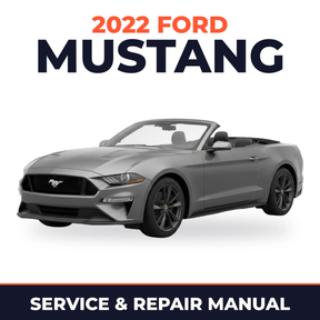 2022 Ford Mustang service and repair manual cover with vehicle photo