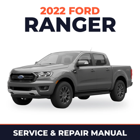 2022 Ford Ranger service and repair manual cover with vehicle photo