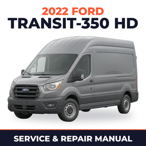 2022 Ford Transit-350 HD service and repair manual cover with vehicle photo