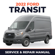 2022 Ford Transit service and repair manual cover with vehicle photo