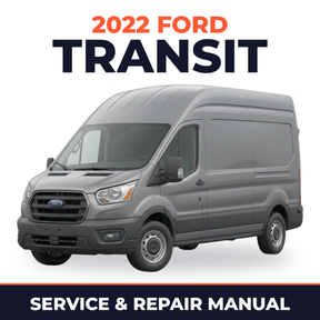 2022 Ford Transit service and repair manual cover with vehicle photo