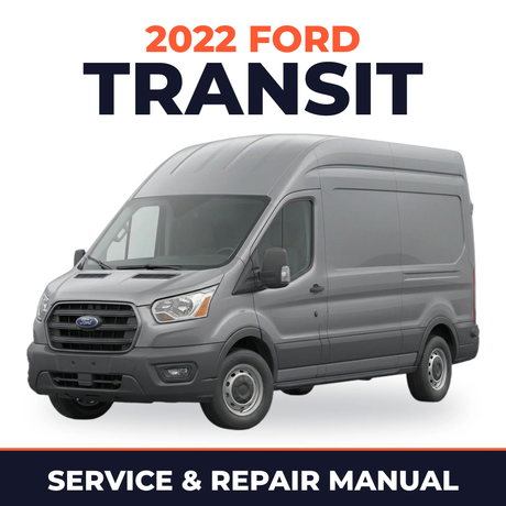 2022 Ford Transit service and repair manual cover with vehicle photo