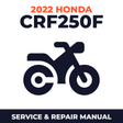 2022 Honda CRF250F Service and Repair Manual - motorcycle workshop manual cover