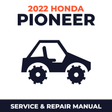 2022 Honda Pioneer Service and Repair Manual - side-by-side workshop manual cover