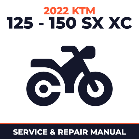 2022 KTM 125 - 150 SX XC Service and Repair Manual - motorcycle workshop manual cover
