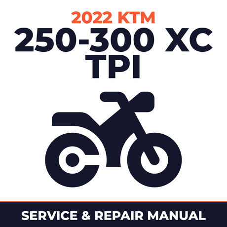 2022 KTM 250-300 XC TPI Service and Repair Manual - motorcycle workshop manual cover