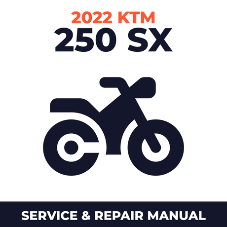 2022 KTM 250 SX Service and Repair Manual - motorcycle workshop manual cover