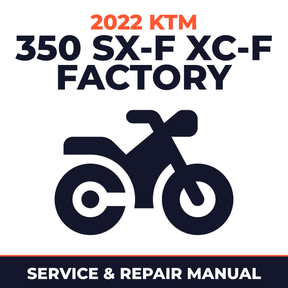 2022 KTM 350 SX-F XC-F Factory Service and Repair Manual - motorcycle workshop manual cover