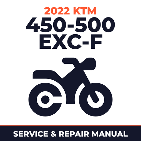 2022 KTM 450-500 EXC-F Service and Repair Manual - motorcycle workshop manual cover
