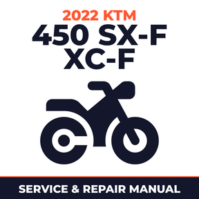 2022 KTM 450 SX-F XC-F Service and Repair Manual - motorcycle workshop manual cover