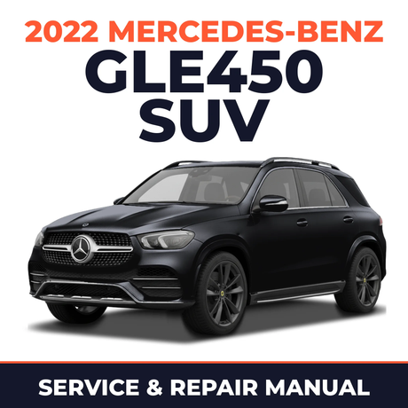 2022 Mercedes-Benz GLE450 SUV service and repair manual cover with vehicle photo
