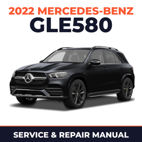2022 Mercedes-Benz GLE580 service and repair manual cover with vehicle photo