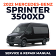 2022 Mercedes-Benz Sprinter 3500XD service and repair manual cover with vehicle photo