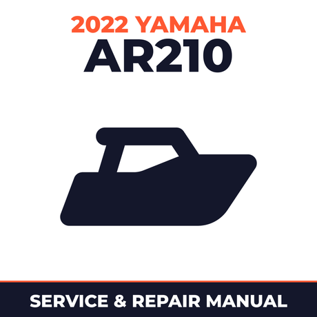 2022 Yamaha AR210 Service and Repair Manual - boat workshop manual cover