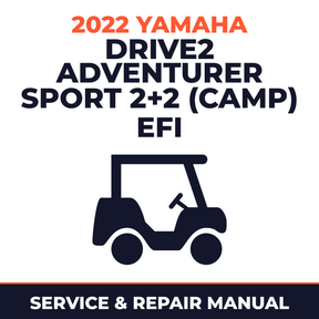 2022 Yamaha DRIVE2 ADVENTURER SPORT 2+2 (CAMP) EFI Service and Repair Manual - golf car workshop manual cover