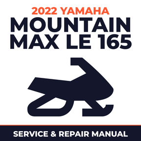 2022 Yamaha MOUNTAIN MAX LE 165 Service and Repair Manual - snowmobile workshop manual cover